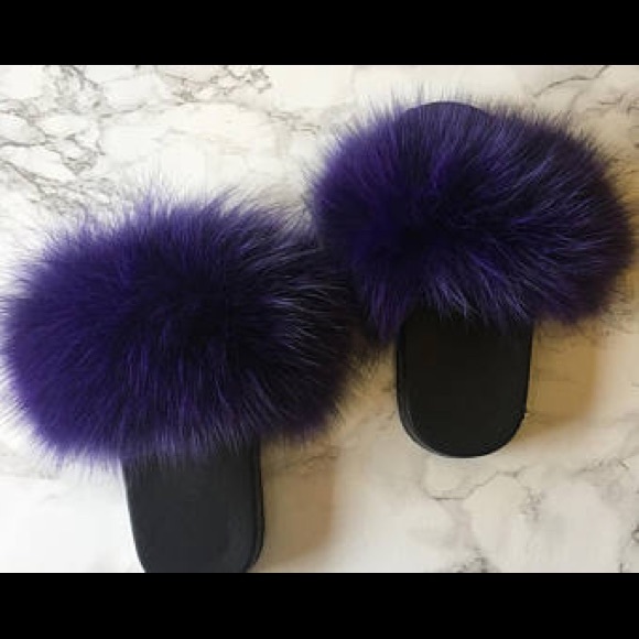 Custom Fluffy Fur Slides 🤪‼️ - Picture 2 of 5